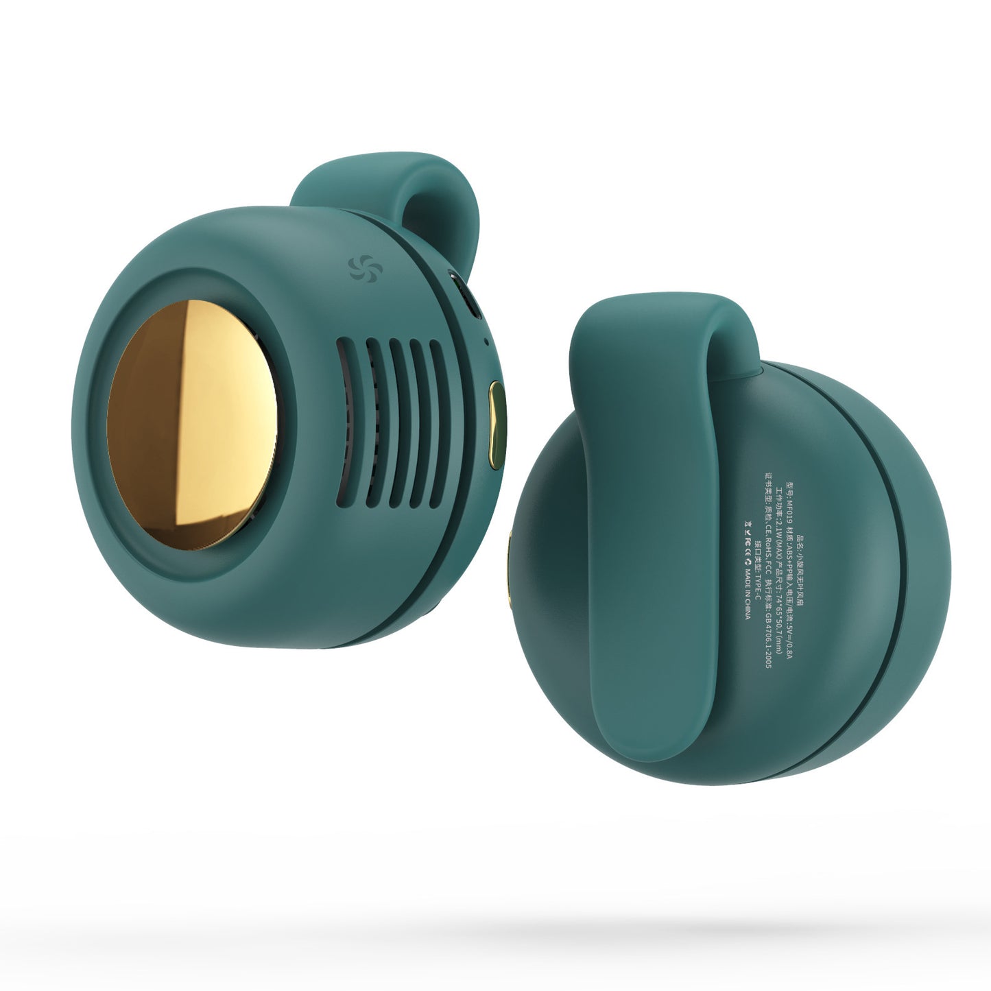 Mini ventilador de clipe para pendurar na cintura e pescoço