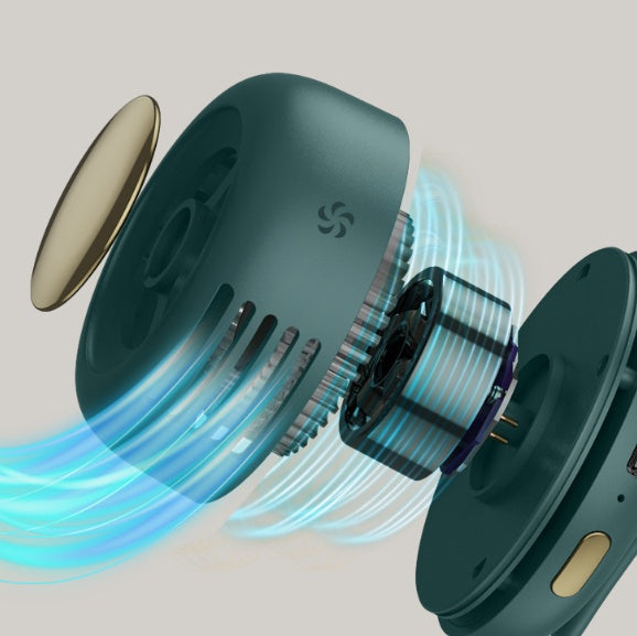 Mini ventilador de clipe para pendurar na cintura e pescoço