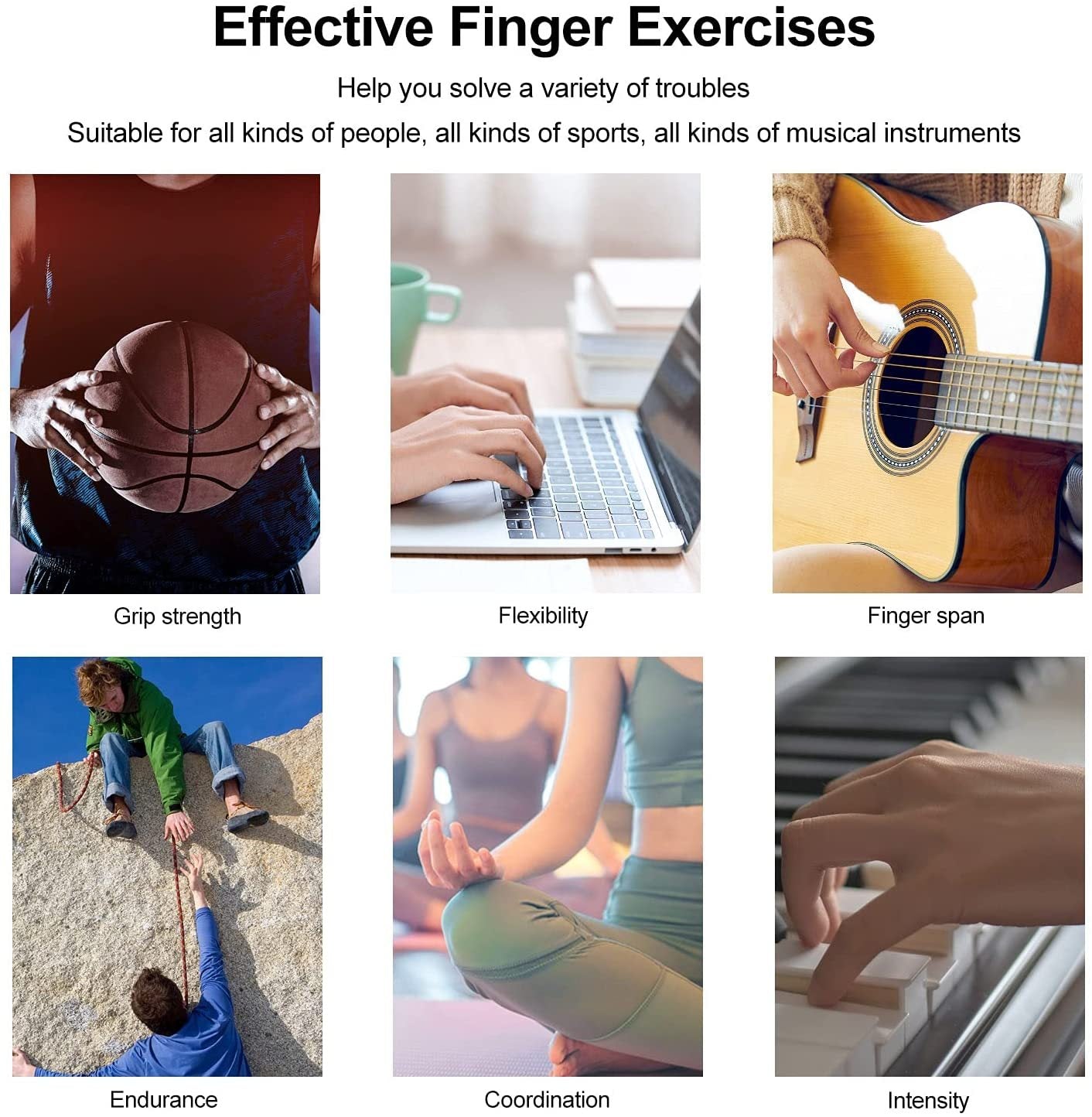 Dispositivo de silicone para exercícios de dedo, alongador para artrite, treinamento de fortalecimento e reabilitação para aliviar a dor