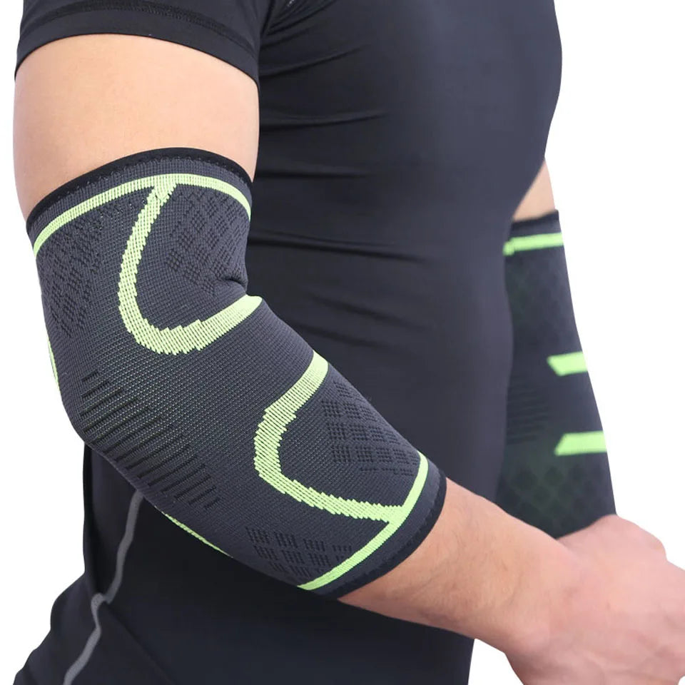 Aolikes 1 pçs suporte de cotovelo elástico ginásio esporte cotovelo almofada protetora absorver suor esporte basquete braço manga cotovelo cinta