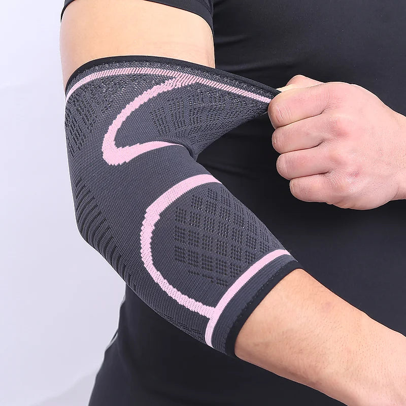 Aolikes 1 pçs suporte de cotovelo elástico ginásio esporte cotovelo almofada protetora absorver suor esporte basquete braço manga cotovelo cinta