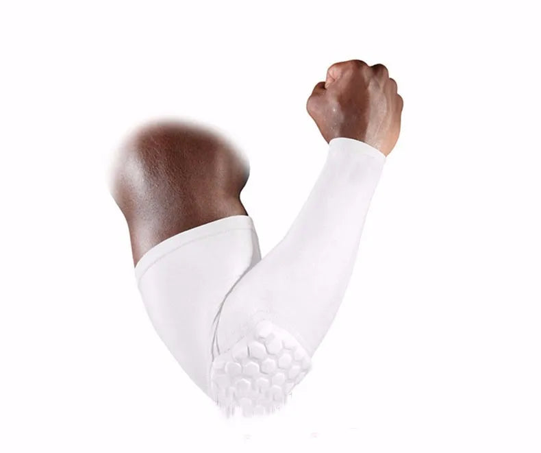 1pc braço manga braçadeira cotovelo suporte basquete braço manga respirável futebol segurança esporte cotovelo almofada cinta protetor