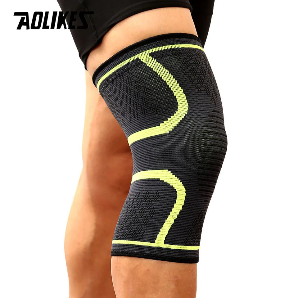 Joelheira Esportiva de Compressão AOLIKES – Suporte Elástico para Corrida, Ciclismo, Basquete e Academia