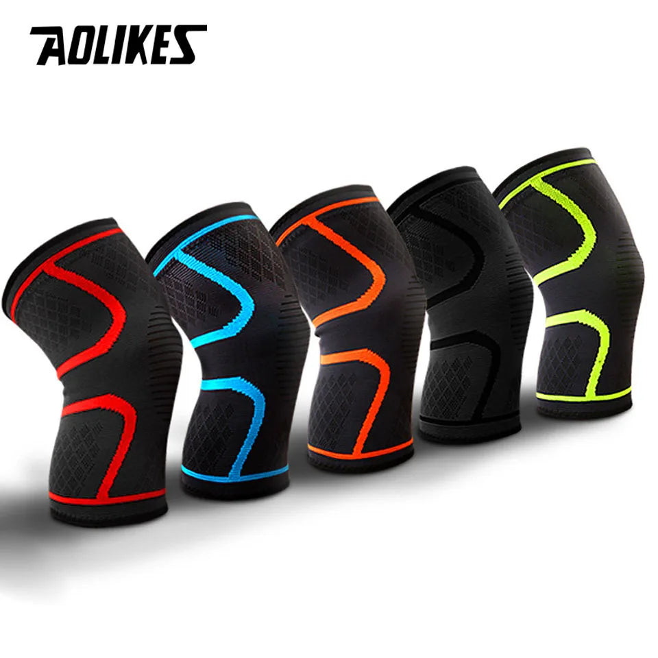Joelheira Esportiva de Compressão AOLIKES – Suporte Elástico para Corrida, Ciclismo, Basquete e Academia