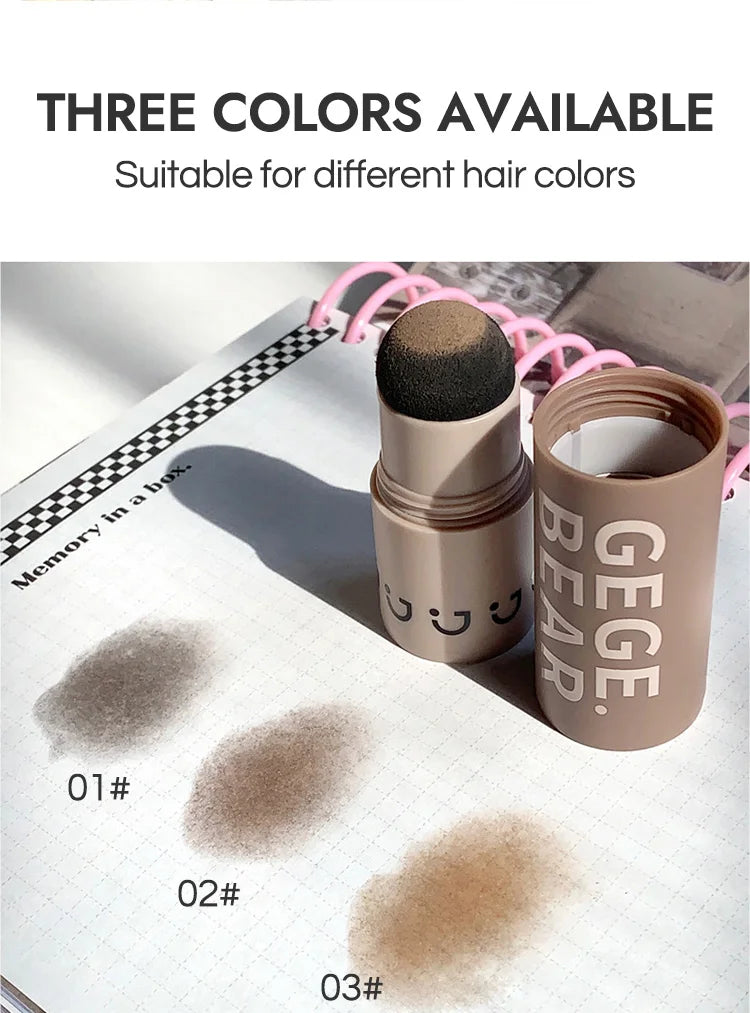 Sombra de Cabelo em Pó Gege Bear – Impermeável, Efeito Natural e Cobertura Instantânea para Falhas e Linha do Cabelo