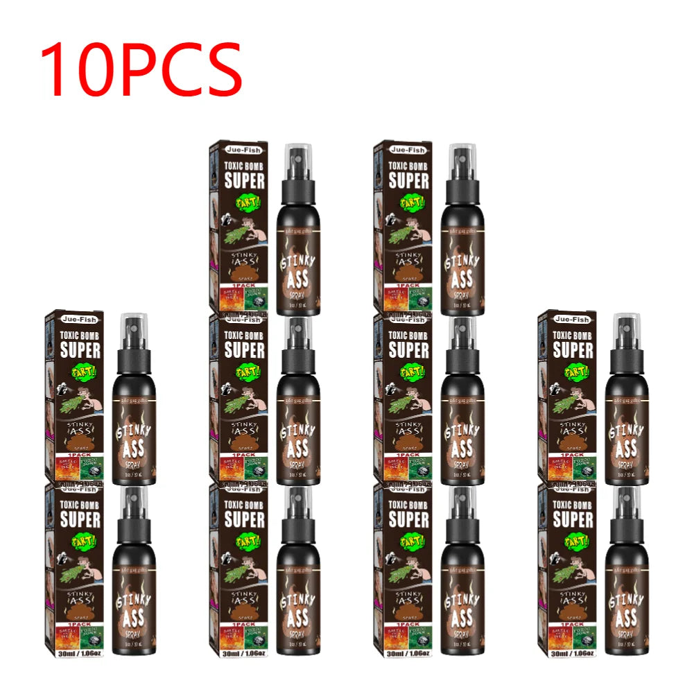 Plastic Gag Spray Can para adultos e crianças, não tóxico, brinquedos engraçados, fedido, brincadeira, festa de Halloween, 30ml