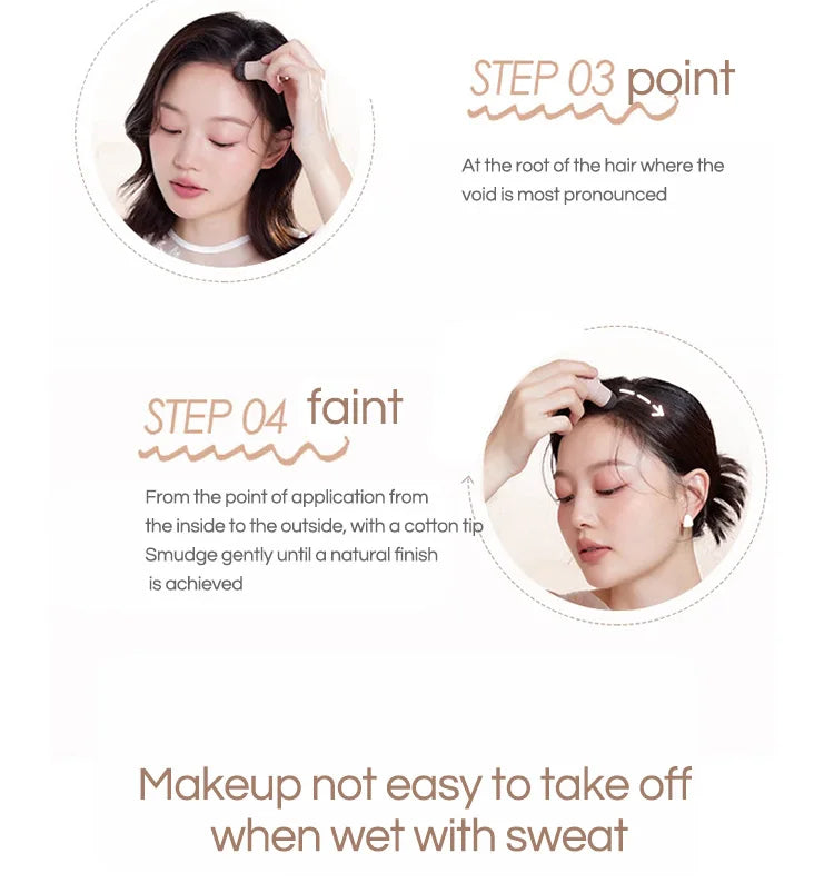Sombra de Cabelo em Pó Gege Bear – Impermeável, Efeito Natural e Cobertura Instantânea para Falhas e Linha do Cabelo