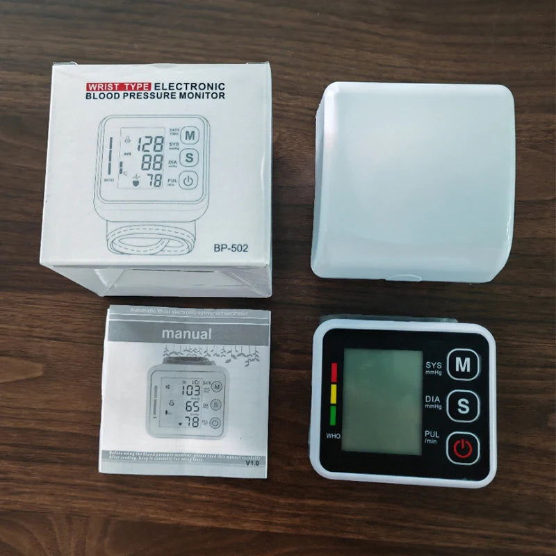 Monitor de Pressão Arterial de Pulso Digital – Medidor com Tela LCD, Frequência Cardíaca e Pulso | Portátil e Fácil de Usar
