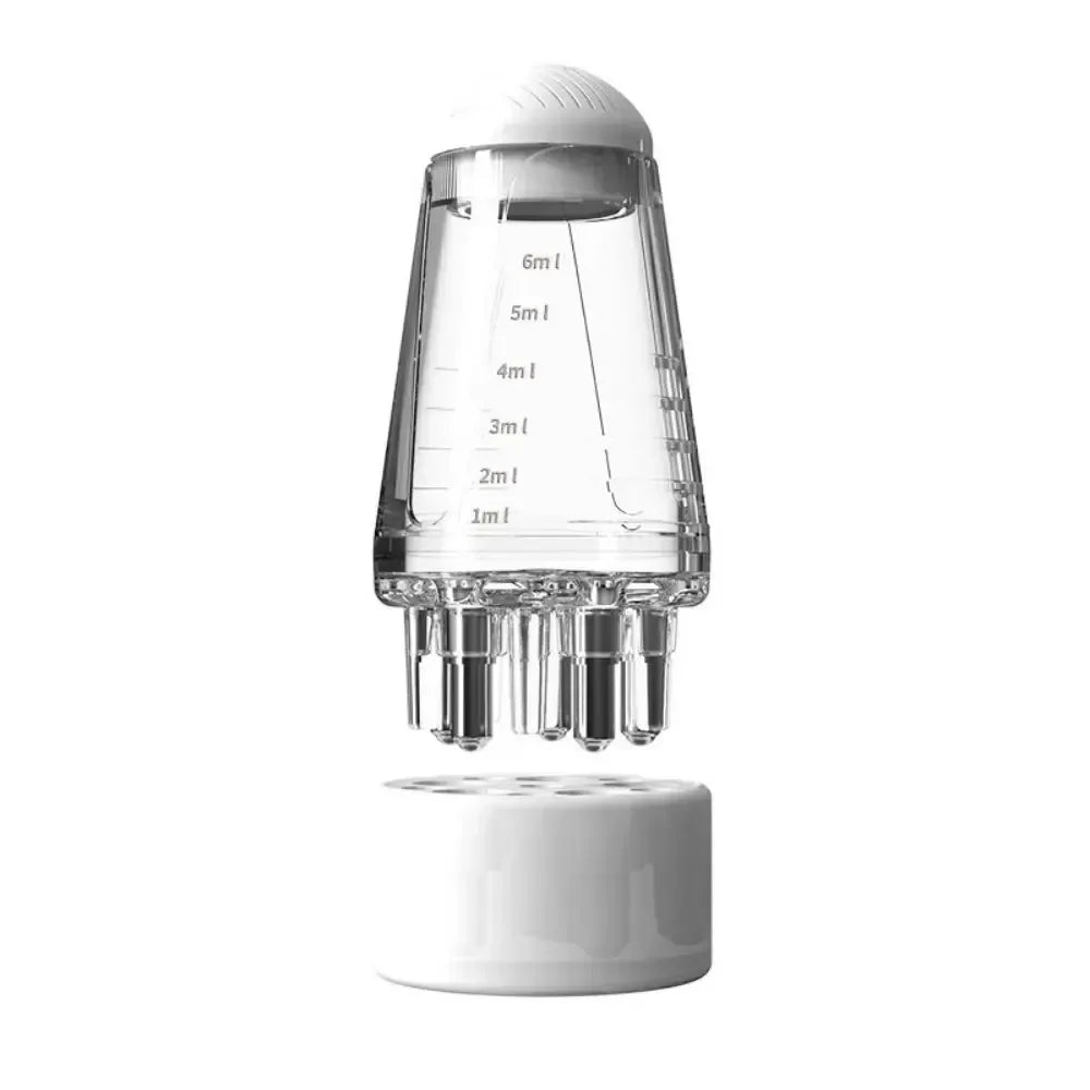 Aplicador de couro cabeludo, solução para recrescimento e estilo de cabelo, pente guia, cabeça hexagonal, bola de rolo de óleo, pente de massagem, ferramentas de relaxamento