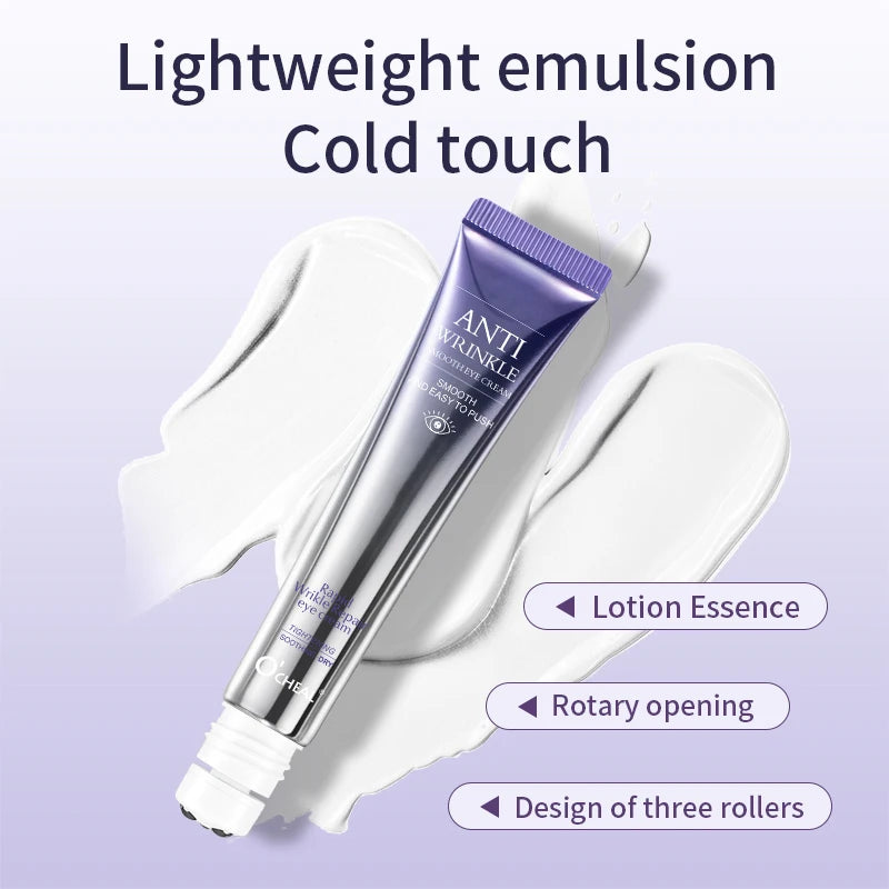 O'CHEAL Creme para Olhos com Massageador – Anti-Rugas, Anti-Olheiras e Anti-Bolsas, Hidratante com Ácido Hialurônico