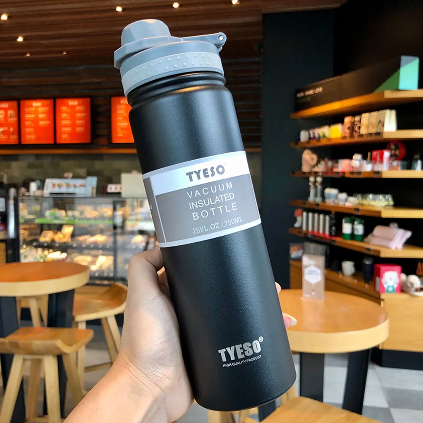 đ§đ„ Garrafa TĂ©rmica TYESO 750ml Inox â Isolamento a VĂĄcuo | Copo de Viagem Infantil e Adulto | Caneca TĂ©rmica para CafĂ© e Bebidas Frias