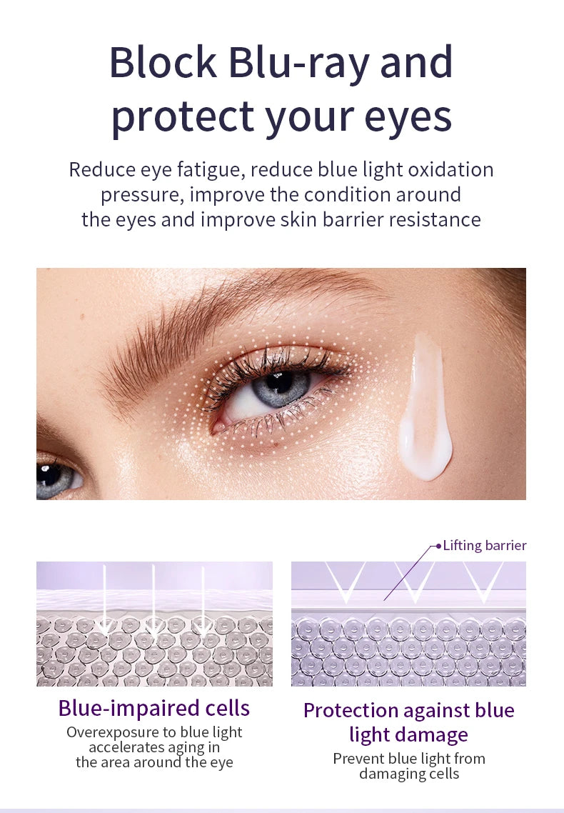 O'CHEAL Creme para Olhos com Massageador – Anti-Rugas, Anti-Olheiras e Anti-Bolsas, Hidratante com Ácido Hialurônico