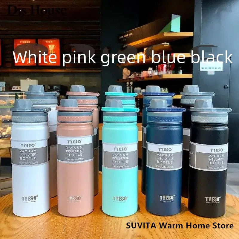 đ§đ„ Garrafa TĂ©rmica TYESO 750ml Inox â Isolamento a VĂĄcuo | Copo de Viagem Infantil e Adulto | Caneca TĂ©rmica para CafĂ© e Bebidas Frias