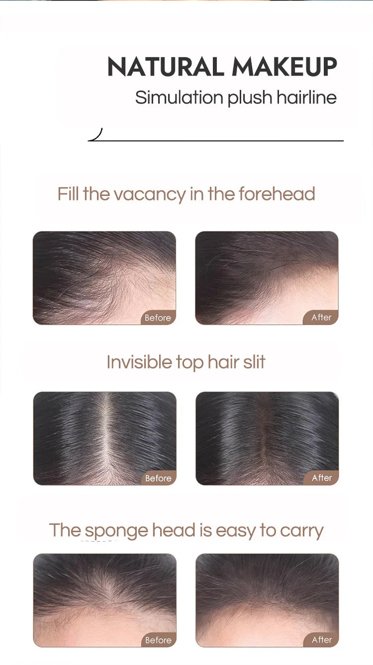 Sombra de Cabelo em Pó Gege Bear – Impermeável, Efeito Natural e Cobertura Instantânea para Falhas e Linha do Cabelo