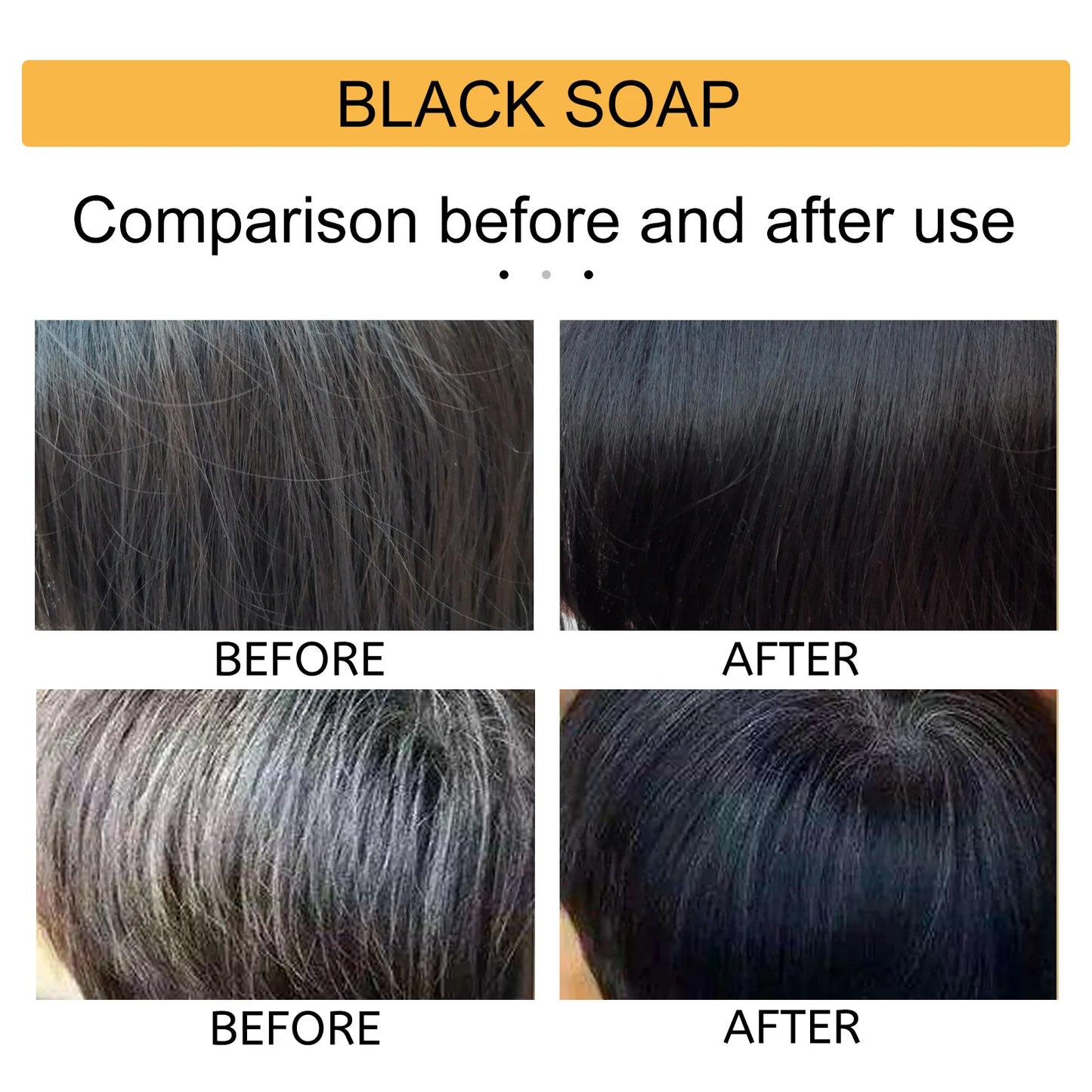 Barra de Shampoo para Cobertura de Cabelos Grisalhos – Reparação, Nutrição e Escurecimento Natural