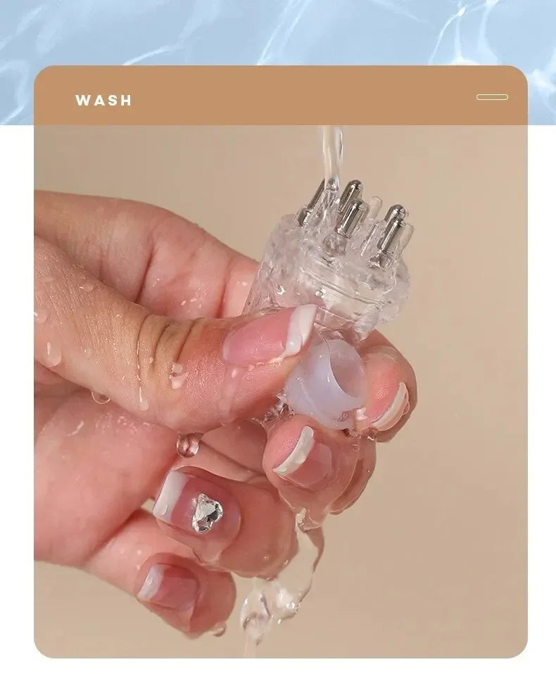 Aplicador de couro cabeludo, solução para recrescimento e estilo de cabelo, pente guia, cabeça hexagonal, bola de rolo de óleo, pente de massagem, ferramentas de relaxamento