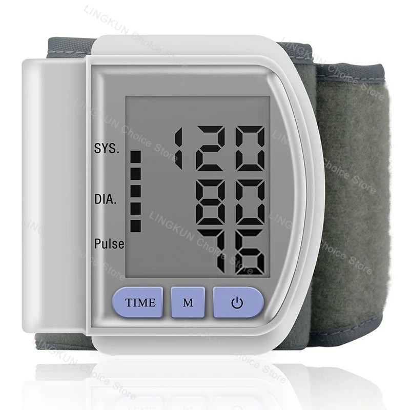 Monitor de Pressão Arterial de Pulso Digital – Medidor com Tela LCD, Frequência Cardíaca e Pulso | Portátil e Fácil de Usar