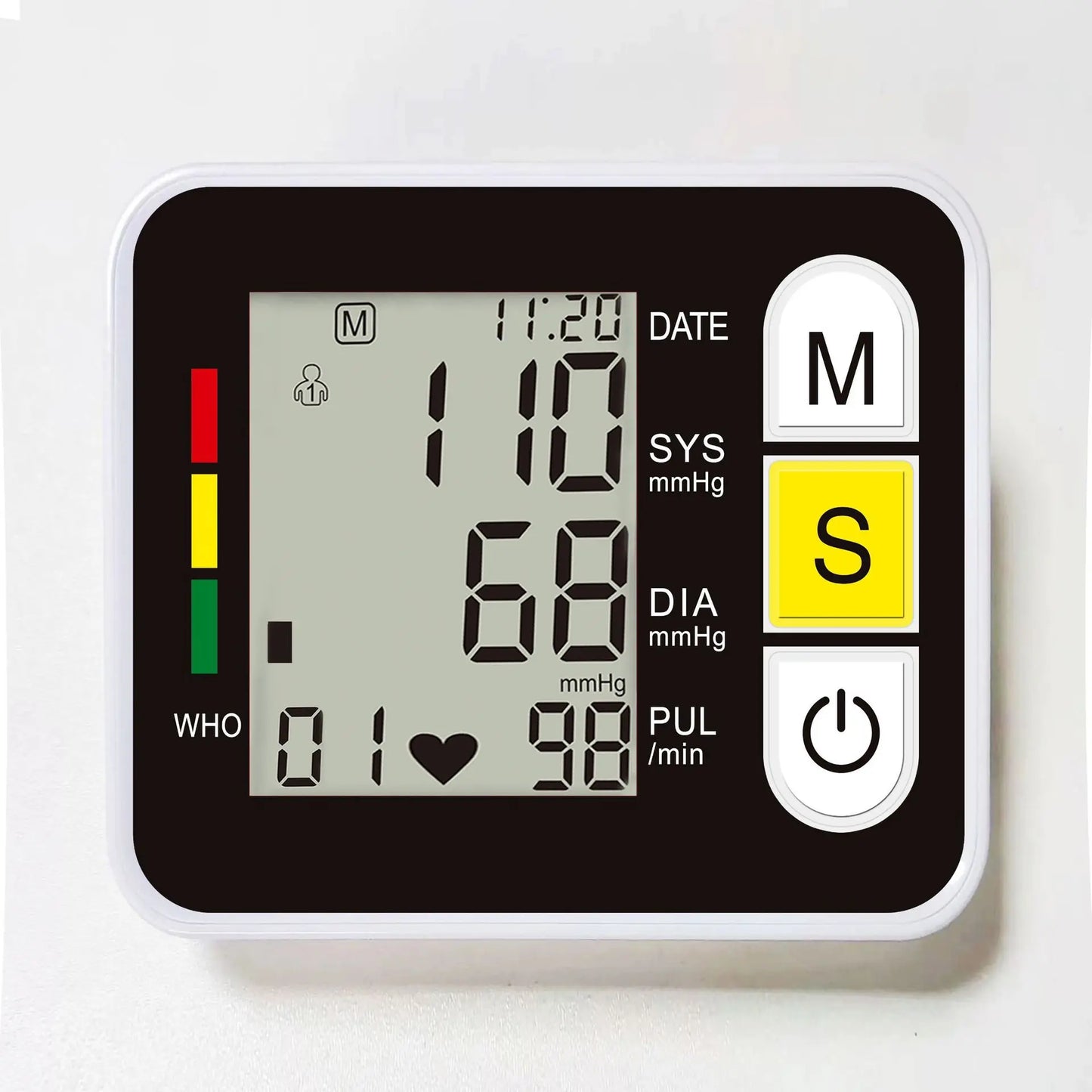 Monitor de Pressão Arterial de Pulso Digital – Medidor com Tela LCD, Frequência Cardíaca e Pulso | Portátil e Fácil de Usar