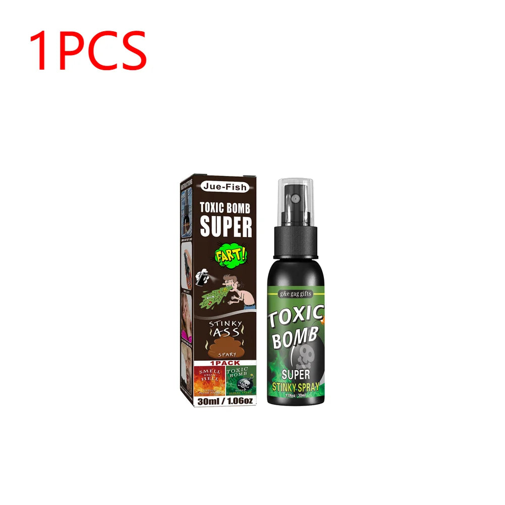 Plastic Gag Spray Can para adultos e crianças, não tóxico, brinquedos engraçados, fedido, brincadeira, festa de Halloween, 30ml