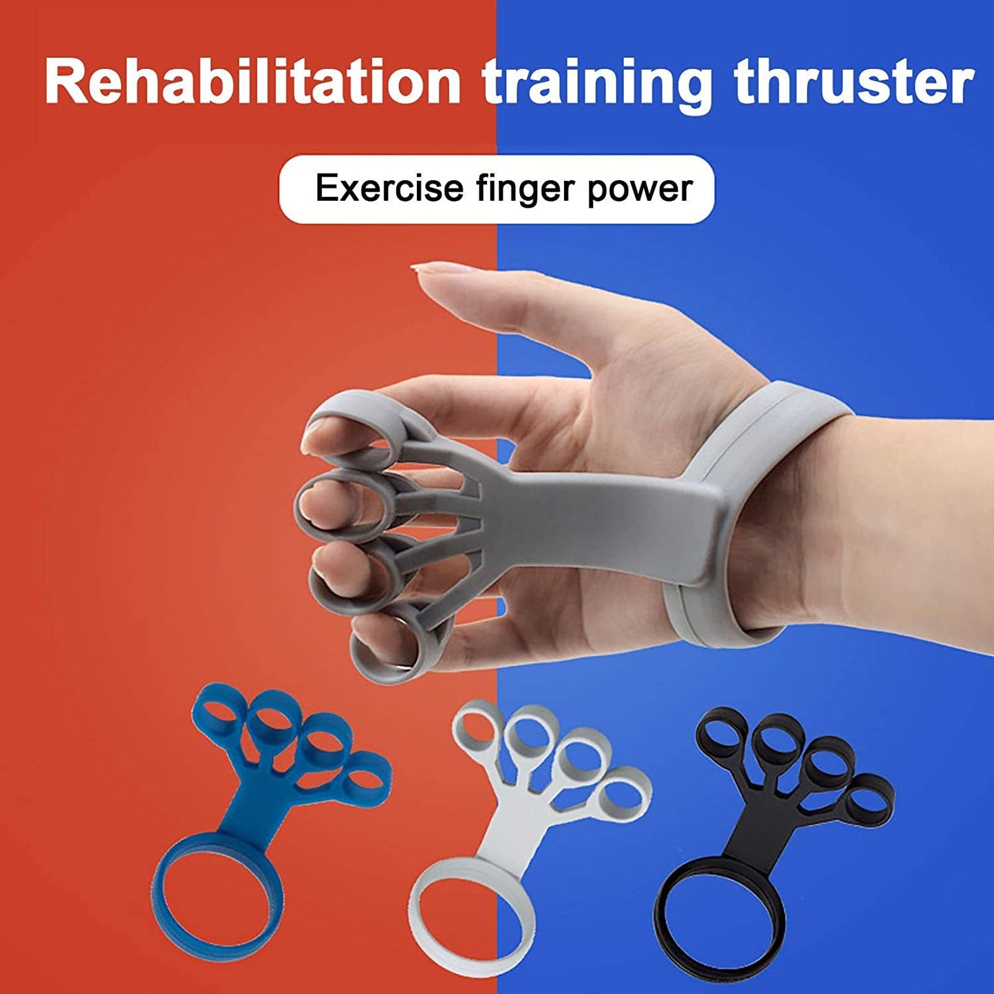 Dispositivo de silicone para exercícios de dedo, alongador para artrite, treinamento de fortalecimento e reabilitação para aliviar a dor