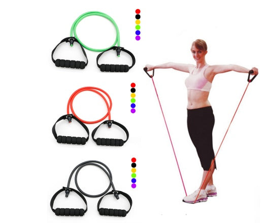 Faixas de resistência de látex para exercícios de ioga, crossfit, fitness