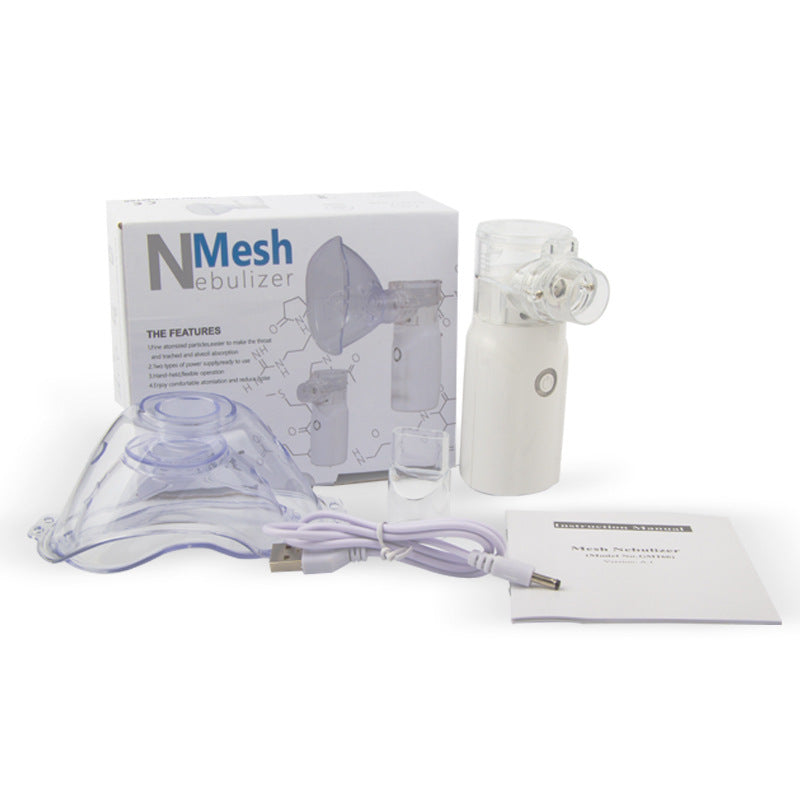 Nebulizador portátil ultrassônico silencioso com botão LED para crianças