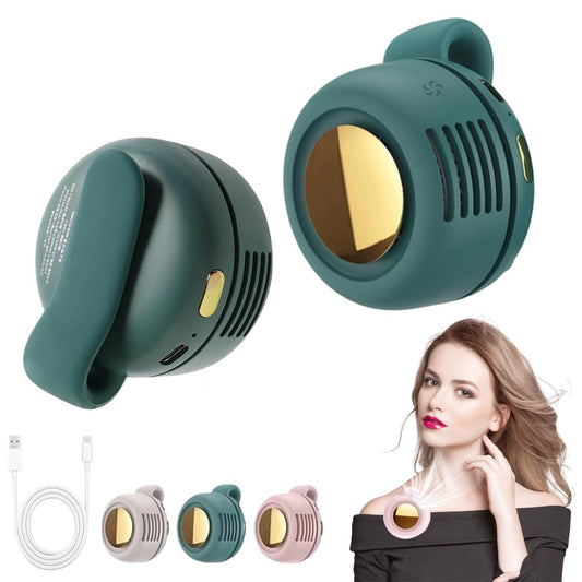 Mini ventilador de clipe para pendurar na cintura e pescoço