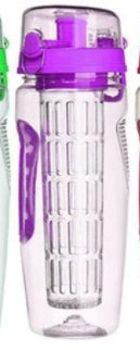 Garrafa de água com infusor de frutas de 32 onças, garrafa de água de frutas sem BPA, garrafa de plástico esportivo com infusor de frutas, coqueteleira e garrafa de água para beber