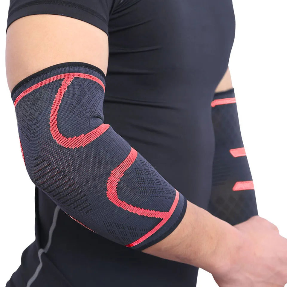 Aolikes 1 pçs suporte de cotovelo elástico ginásio esporte cotovelo almofada protetora absorver suor esporte basquete braço manga cotovelo cinta
