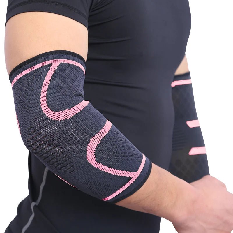 Aolikes 1 pçs suporte de cotovelo elástico ginásio esporte cotovelo almofada protetora absorver suor esporte basquete braço manga cotovelo cinta