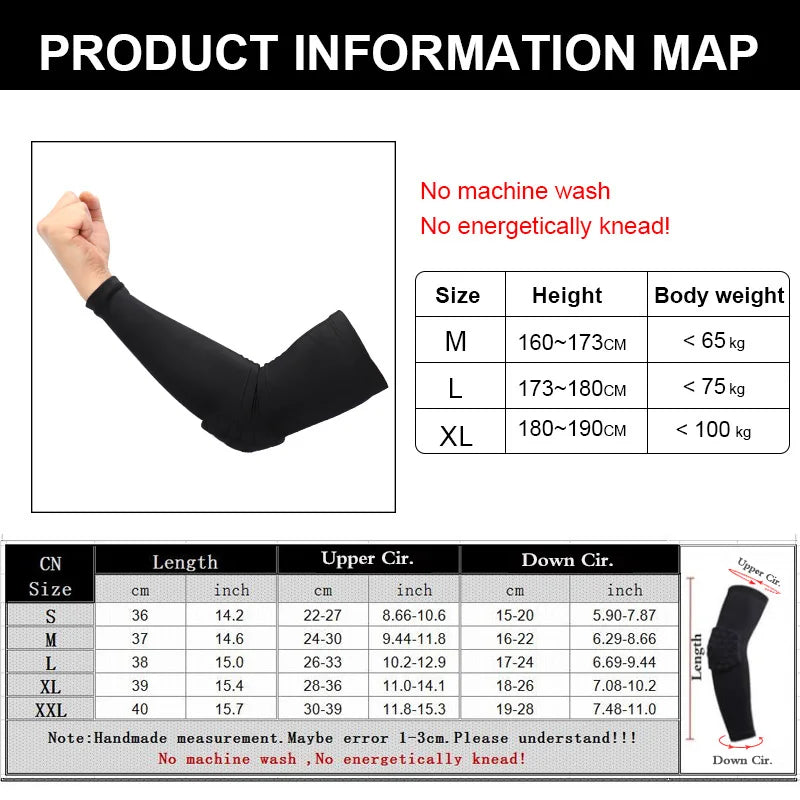 1pc braço manga braçadeira cotovelo suporte basquete braço manga respirável futebol segurança esporte cotovelo almofada cinta protetor