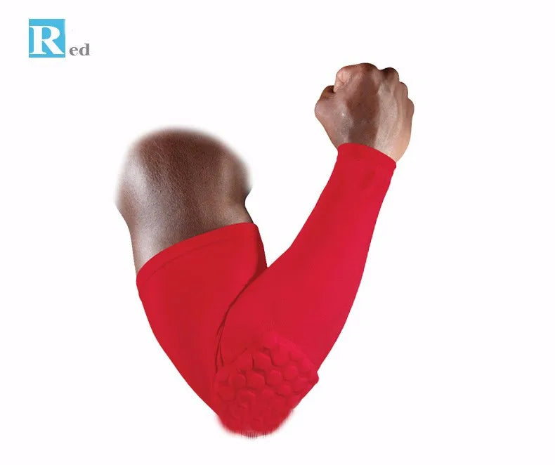 1pc braço manga braçadeira cotovelo suporte basquete braço manga respirável futebol segurança esporte cotovelo almofada cinta protetor
