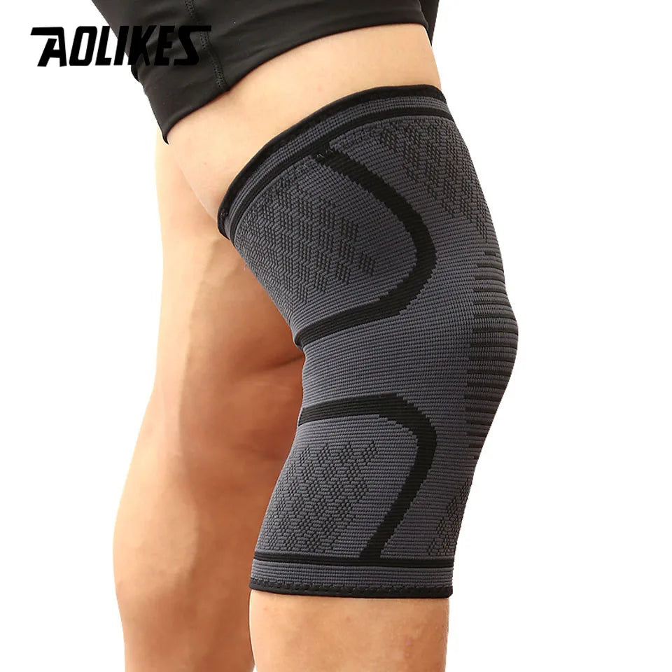 Joelheira Esportiva de Compressão AOLIKES – Suporte Elástico para Corrida, Ciclismo, Basquete e Academia