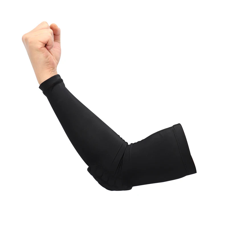 1pc braço manga braçadeira cotovelo suporte basquete braço manga respirável futebol segurança esporte cotovelo almofada cinta protetor