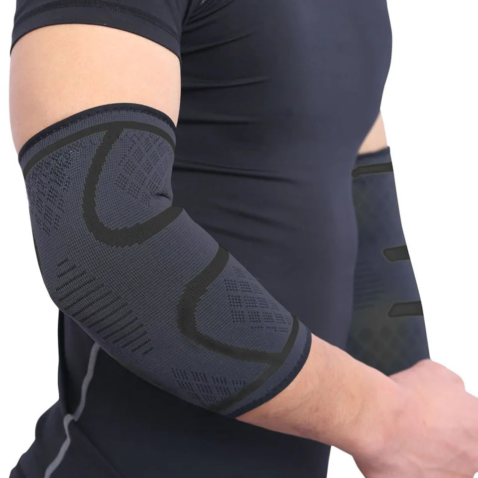 Aolikes 1 pçs suporte de cotovelo elástico ginásio esporte cotovelo almofada protetora absorver suor esporte basquete braço manga cotovelo cinta