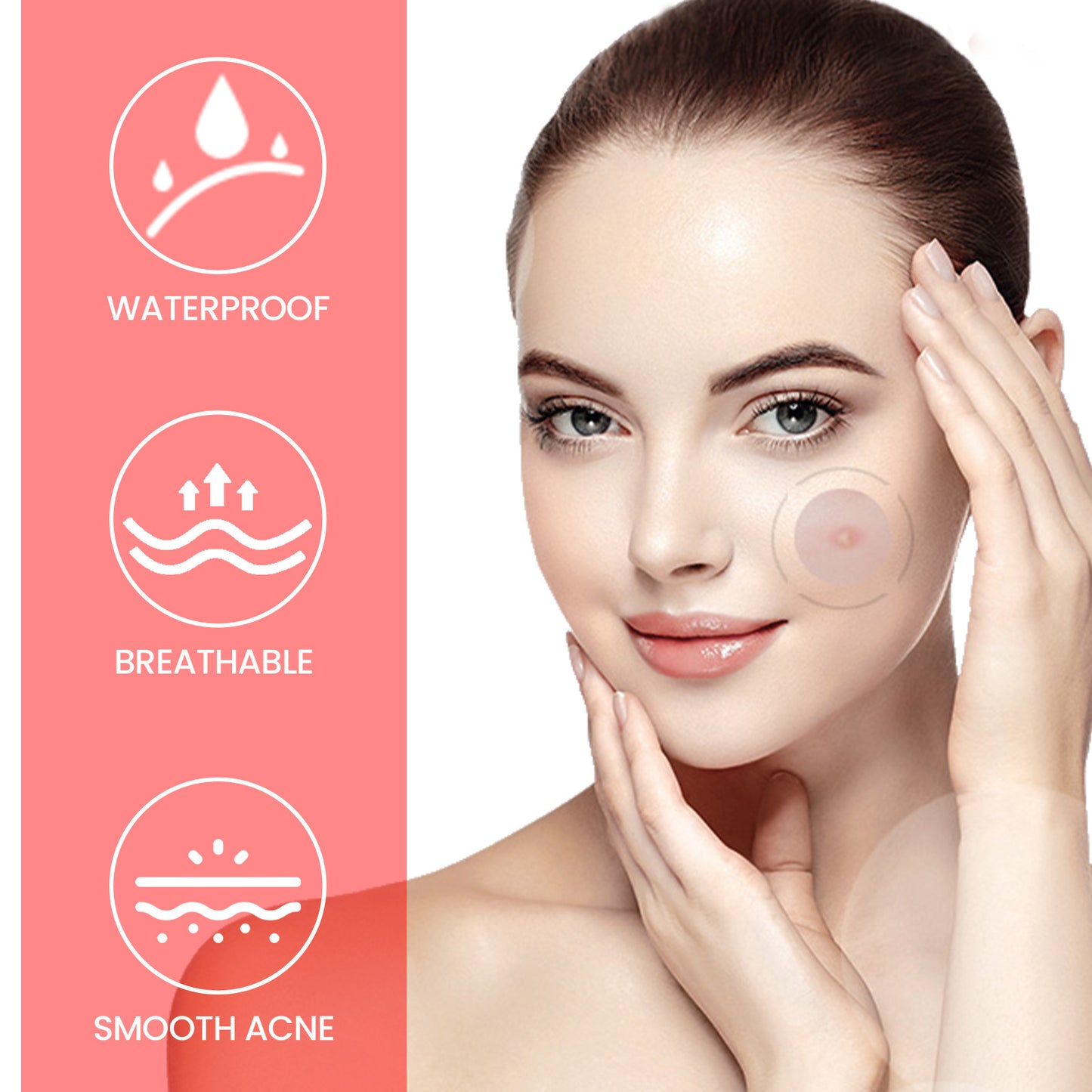 Adesivos Hidrocolóides para Acne – Tratamento Invisível de Espinhas e Manchas, 200 Peças