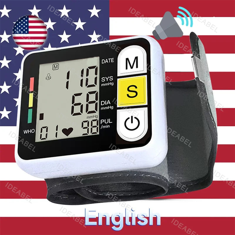 Monitor de Pressão Arterial de Pulso Digital – Medidor com Tela LCD, Frequência Cardíaca e Pulso | Portátil e Fácil de Usar