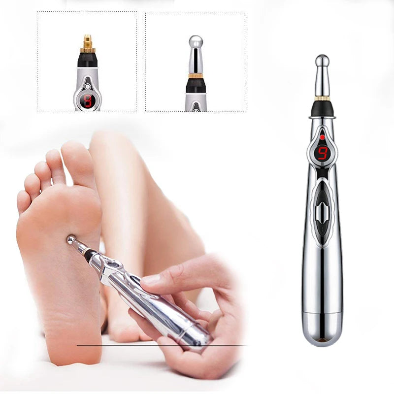 ⚡ Caneta Eletrônica de Acupuntura – Estimulador de Pontos de Meridianos com Massagem Energética | Terapia sem Agulhas para Alívio da Dor e Relaxamento