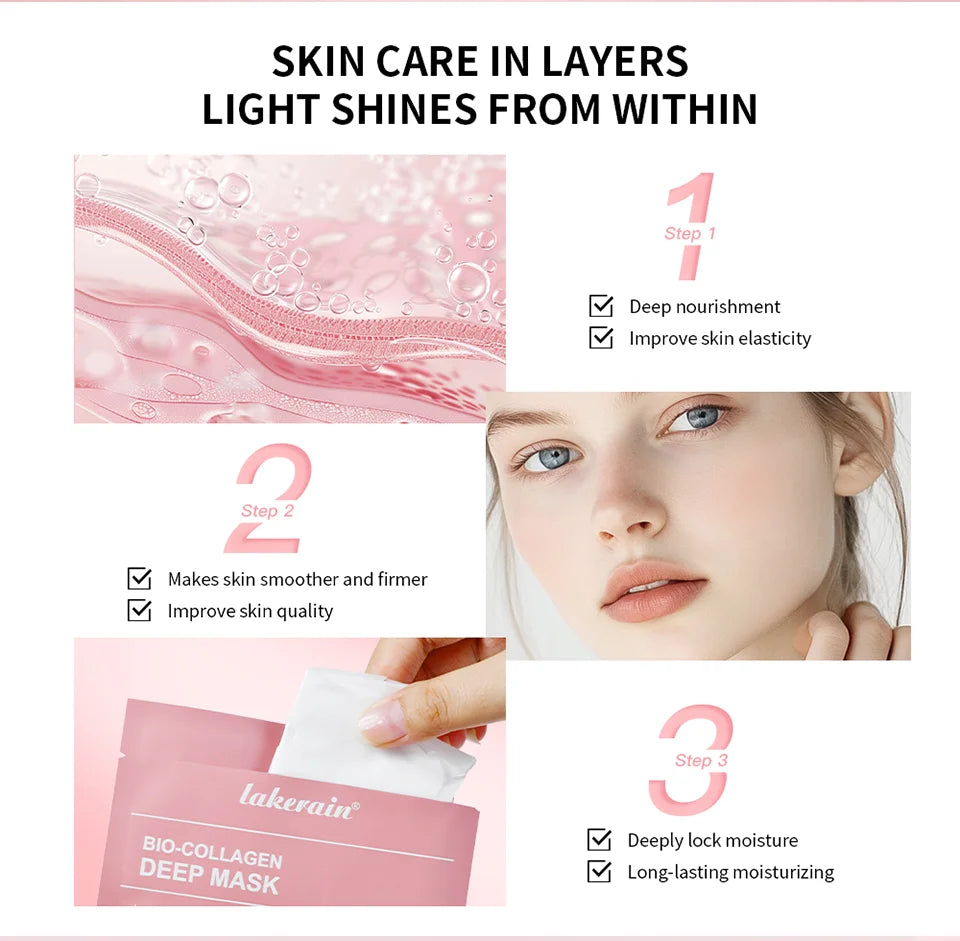 Máscara Facial de Hidrogel Bio-Colágeno – Renovação Profunda e Hidratação Intensa Durante a Noite