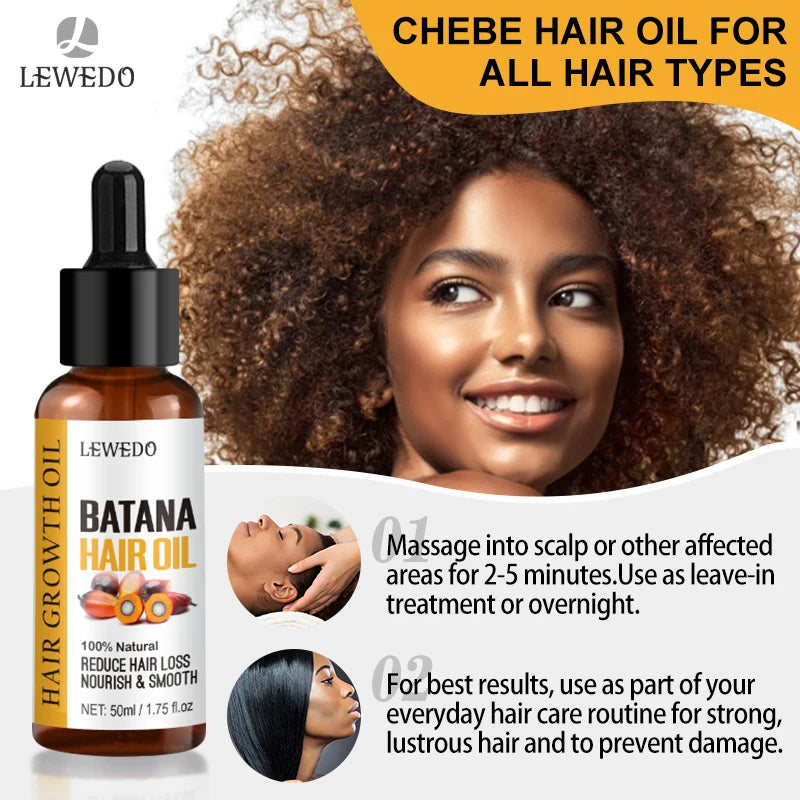 Lewedo Naturals Óleo de Batana Puro – Crescimento Rápido e Cuidado Saudável para Cabelos Masculinos e Femininos