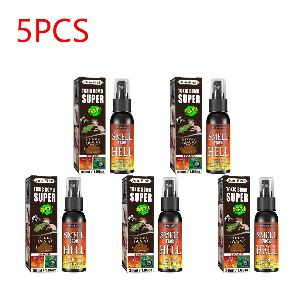 Plastic Gag Spray Can para adultos e crianças, não tóxico, brinquedos engraçados, fedido, brincadeira, festa de Halloween, 30ml