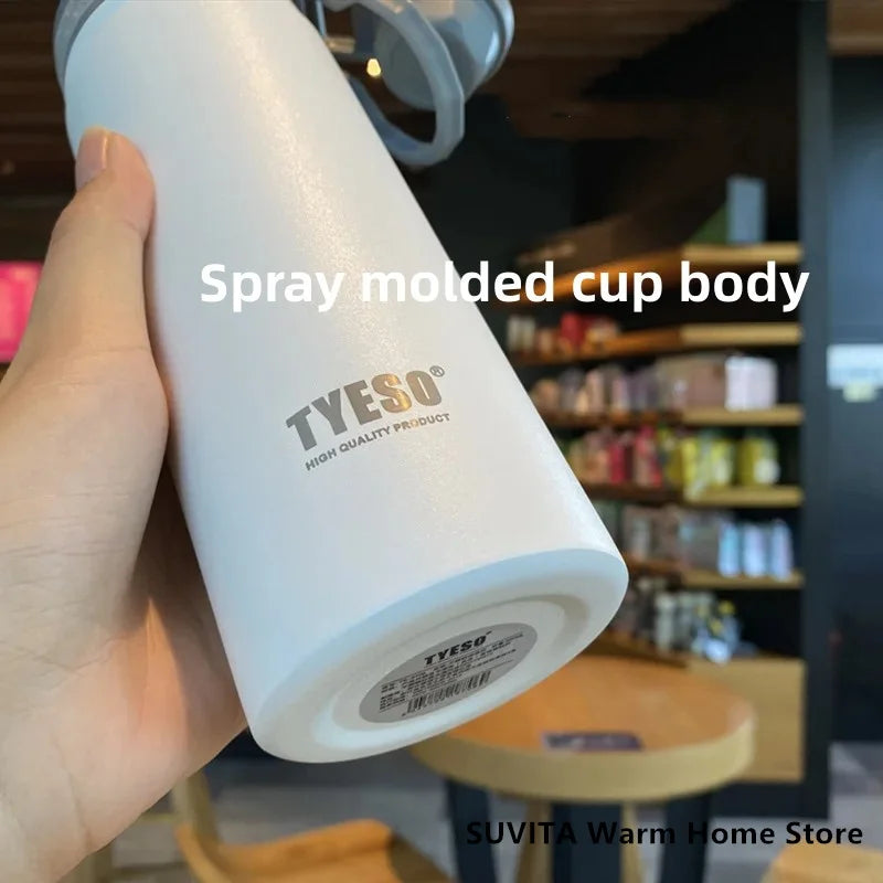 🧊🔥 Garrafa Térmica TYESO 750ml Inox – Isolamento a Vácuo | Copo de Viagem Infantil e Adulto | Caneca Térmica para Café e Bebidas Frias