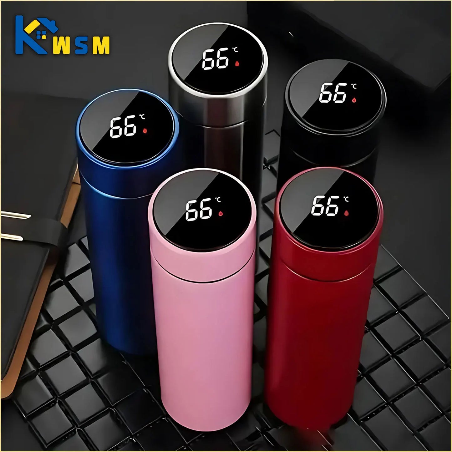 🧊 Garrafa Térmica Inteligente 500ml com Display de Temperatura | Aço Inoxidável 304 | Copo Isolado a Vácuo para Café, Chá e Viagem – Presente Ideal para o Dia dos Pais