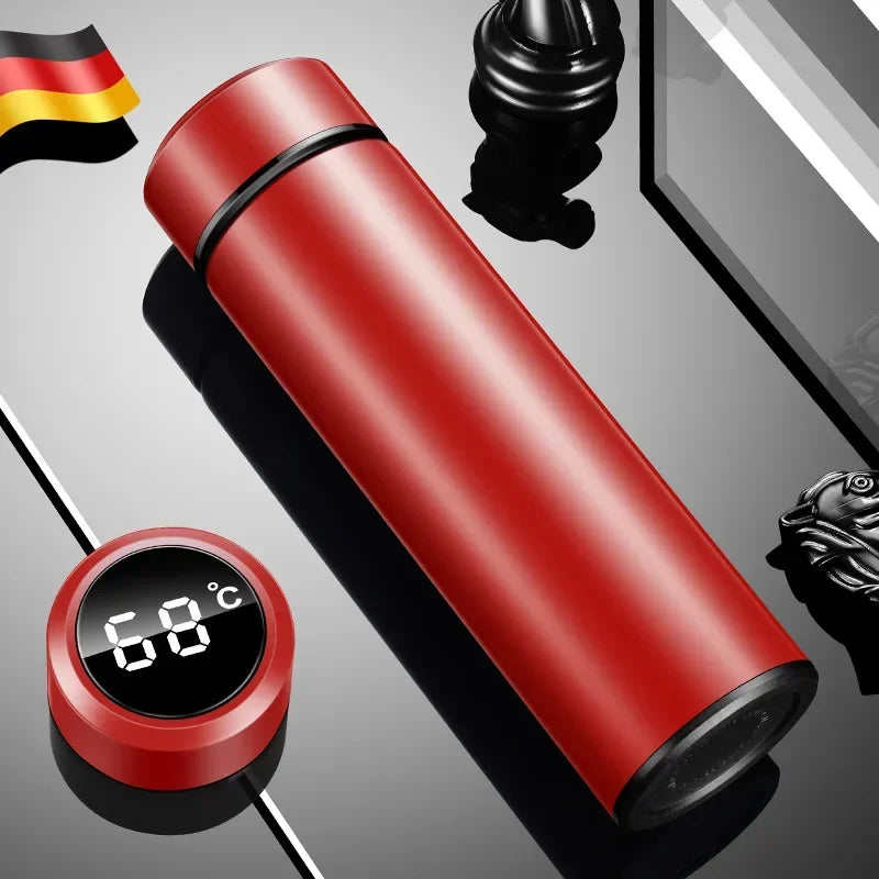 🧊 Garrafa Térmica Inteligente 500ml com Display de Temperatura | Aço Inoxidável 304 | Copo Isolado a Vácuo para Café, Chá e Viagem – Presente Ideal para o Dia dos Pais