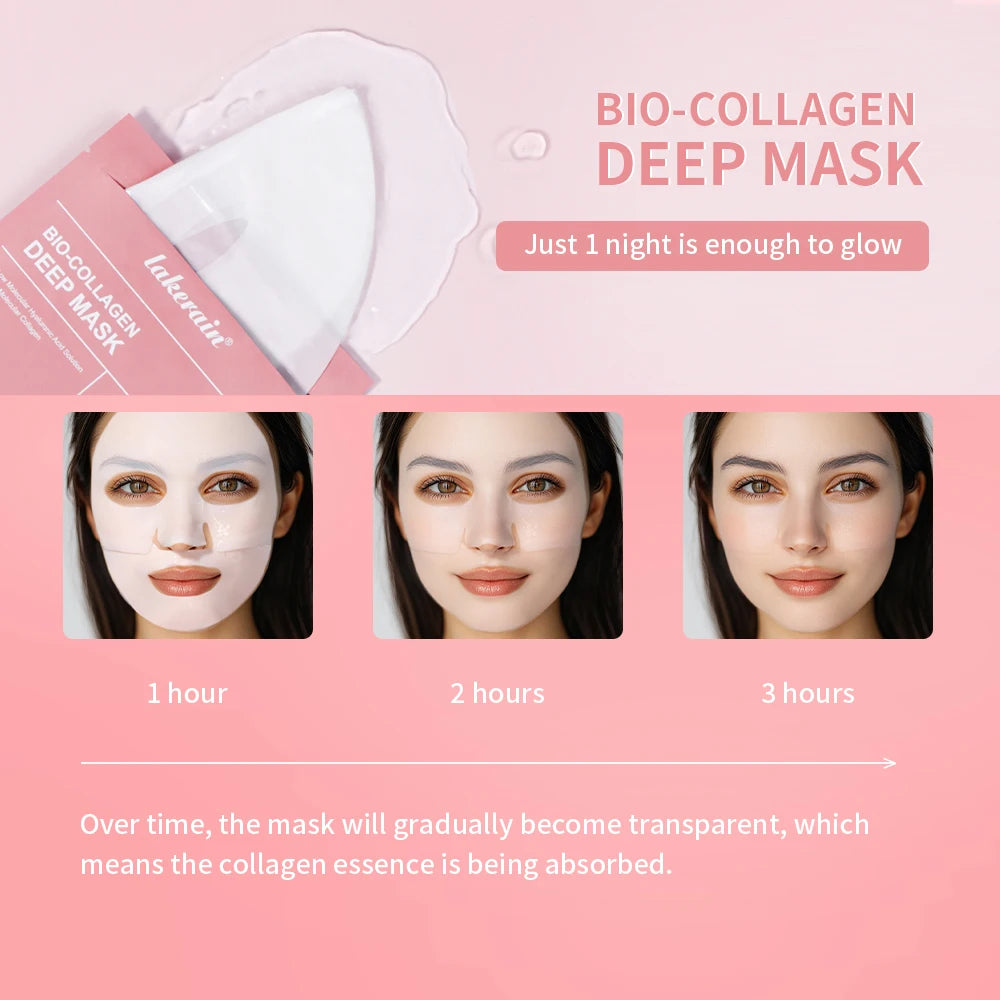Máscara Facial de Hidrogel Bio-Colágeno – Renovação Profunda e Hidratação Intensa Durante a Noite
