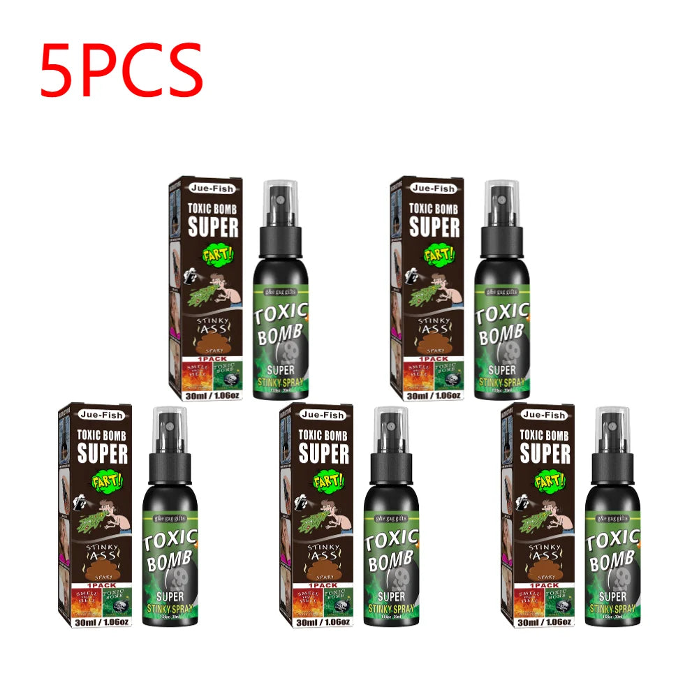 Plastic Gag Spray Can para adultos e crianças, não tóxico, brinquedos engraçados, fedido, brincadeira, festa de Halloween, 30ml