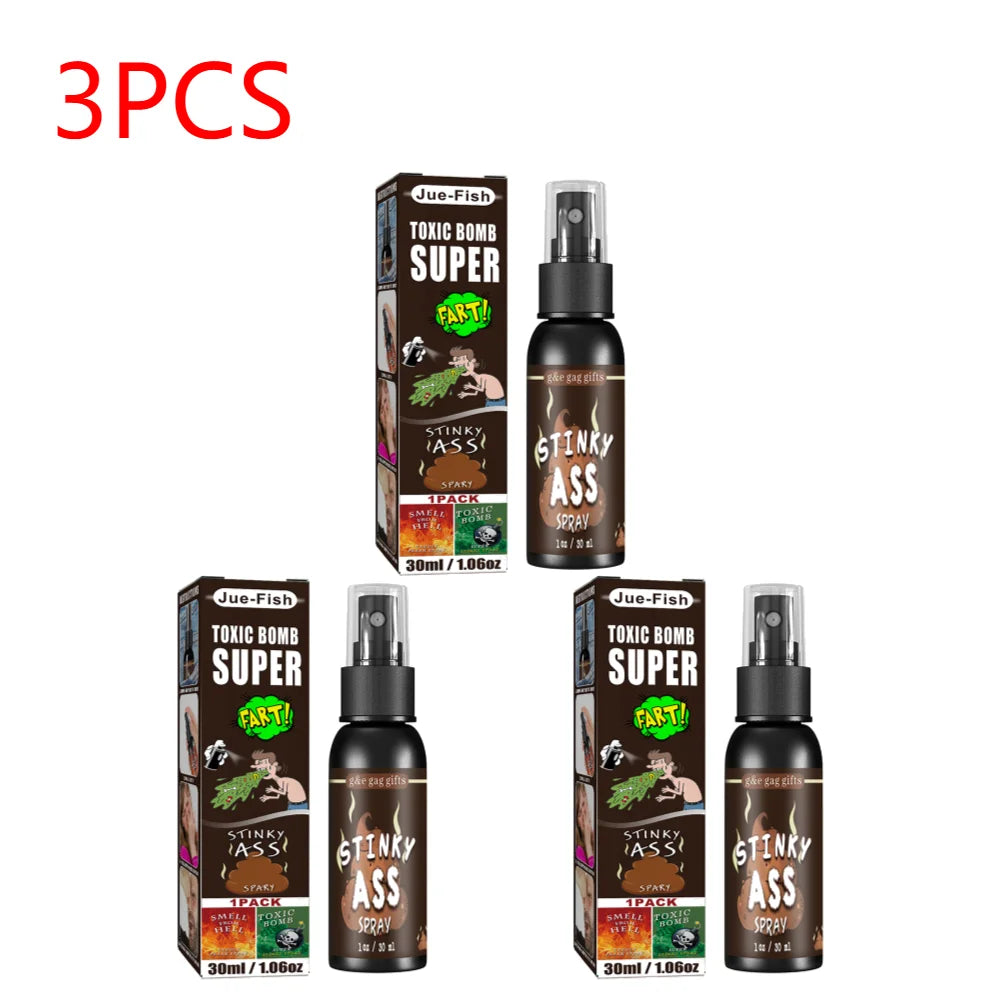 Plastic Gag Spray Can para adultos e crianças, não tóxico, brinquedos engraçados, fedido, brincadeira, festa de Halloween, 30ml