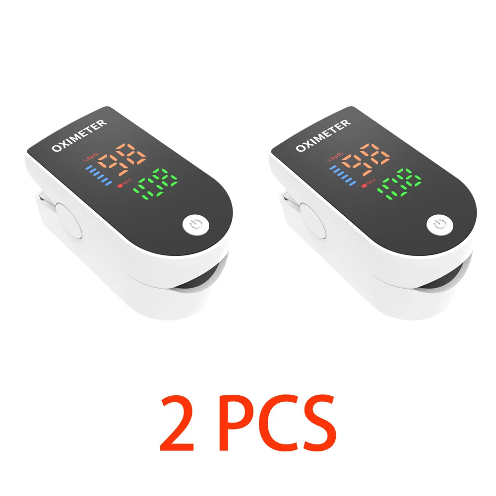 🩺 Oxímetro de Pulso Portátil – Medidor de Saturação de Oxigênio (SpO2) e Frequência Cardíaca com Display LED | Uso na Ponta do Dedo