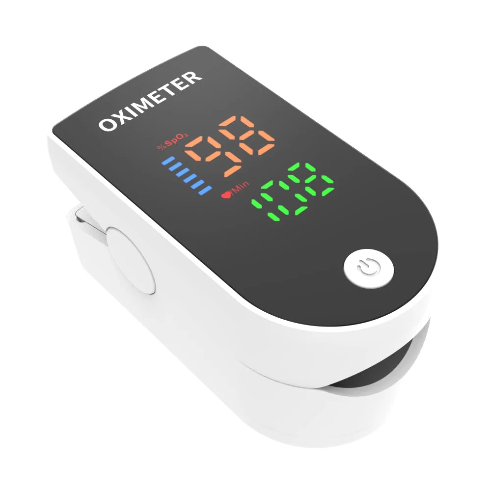 🩺 Oxímetro de Pulso Portátil – Medidor de Saturação de Oxigênio (SpO2) e Frequência Cardíaca com Display LED | Uso na Ponta do Dedo