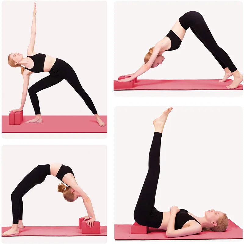 Bloco de Espuma de Yoga de Alta Densidade – Antiderrapante para Mais Estabilidade e Conforto